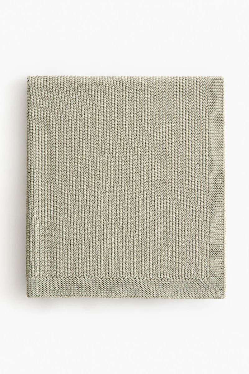 اتش اند ام بطانية خفيفة من القطن المحبوك